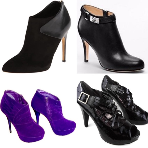 4 Pairs Booties: Coach, Sam Edelman, Steve Madden - Picture 1 of 10